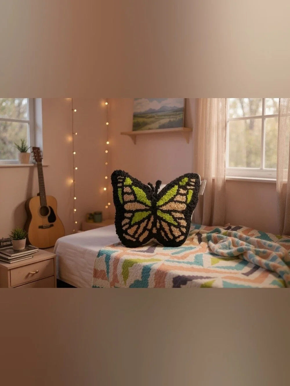 Teen Home Zadora butterfly-shaped decorative throw pillow 18